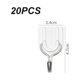 thumbnail image 2 of Gancho adhesivo Ficarrico, 20 ganchos de pared para colgar en forma de plástico blanco, sin daños, 2 of 6