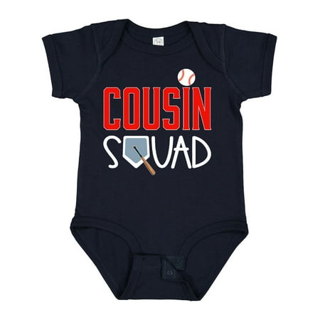 

Inktastic Cousin Squad Baseball and Bat Gift Baby Boy or Baby Girl Bodysuit