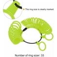 thumbnail image 3 of Ring Sizer Measuring Tool Set with Black Finger Size Gauge, Four Size Ring Stick Mandrel and ABS Reusable Rings Size HK1-33 Green, 3 of 5