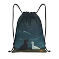 thumbnail image 1 of Bingfone Farm Dog Duck Moonlight Drawstrings Backpacks Bags for Men Women Gym Drawstrings Bag-Small, 1 of 6
