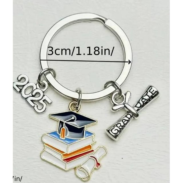 2025 Graduation Cap Keychain Funny Graduation Hat Keyring Graduation Season Favor For Students Inspirational Graduation Souvenir Graduation Accessories
