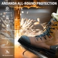 thumbnail image 2 of ANDANDA Work Boots for Men Lightweight Breathable Safety Steel Toe Boots for Men Puncture Proof Indestructible and Non-Slip Resistant Work Shoes for Men, 2 of 8