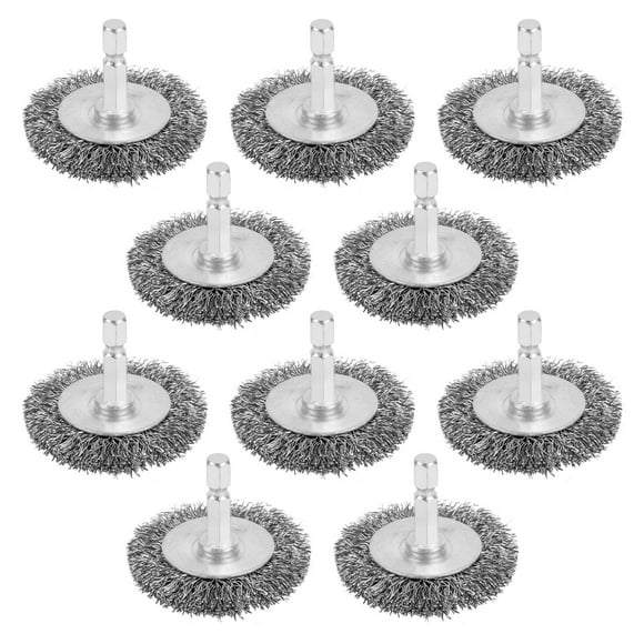 Cepillo de alambre WUBOECE de acero con alto contenido de carbono, 10 piezas, 2 pulgadas