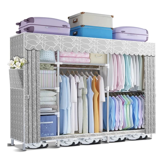 Armario Armable Ropero Closed Closet Organizador Ropa 205cm Color Gris