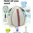 thumbnail image 2 of 17in Tennis Backpack for 2 Rackets & Gear, Sports Bag with Wet/Dry Compartment, Unisex Backpack for Men and Women, Ideal Gift for Tennis & Pickleball, 2 of 7