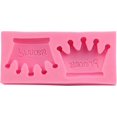 thumbnail image 3 of Baicccf Molde de chocolate con forma de corona de princesa de 2 cavidades, moldes de silicona para hacer dulces, para fondant, azúcar, cubitos de hielo, arcilla de goma, postres, m, 3 of 5
