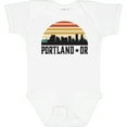 thumbnail image 3 of Inktastic Portland Oregon Skyline Retro Sunset Boys or Girls Baby Bodysuit, 3 of 5