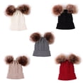 thumbnail image 1 of Beanies Baby Hat Pompon Winter Children Hat Knitted Cute Cap For Girls Boys Casual Solid Color Girls Hat Baby BeaniesKhaki1-3 years old He Qiyong unisex, 1 of 1