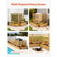 thumbnail image 5 of VEVOR Wood Privacy Fence, 36 x 45 inch Air Conditioner Fence, 2 Slatted Panel Solid Outdoor Wood Privacy Screen with 2 Planters, Metal Stakes, Trash Can Hider Fences Suitable for Garden, Pool,Brown, 5 of 9