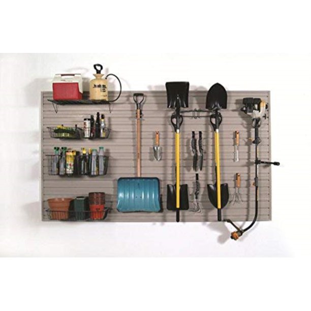 Slatwall Garage Lawn & Garden Tool Storage and Organization Kit