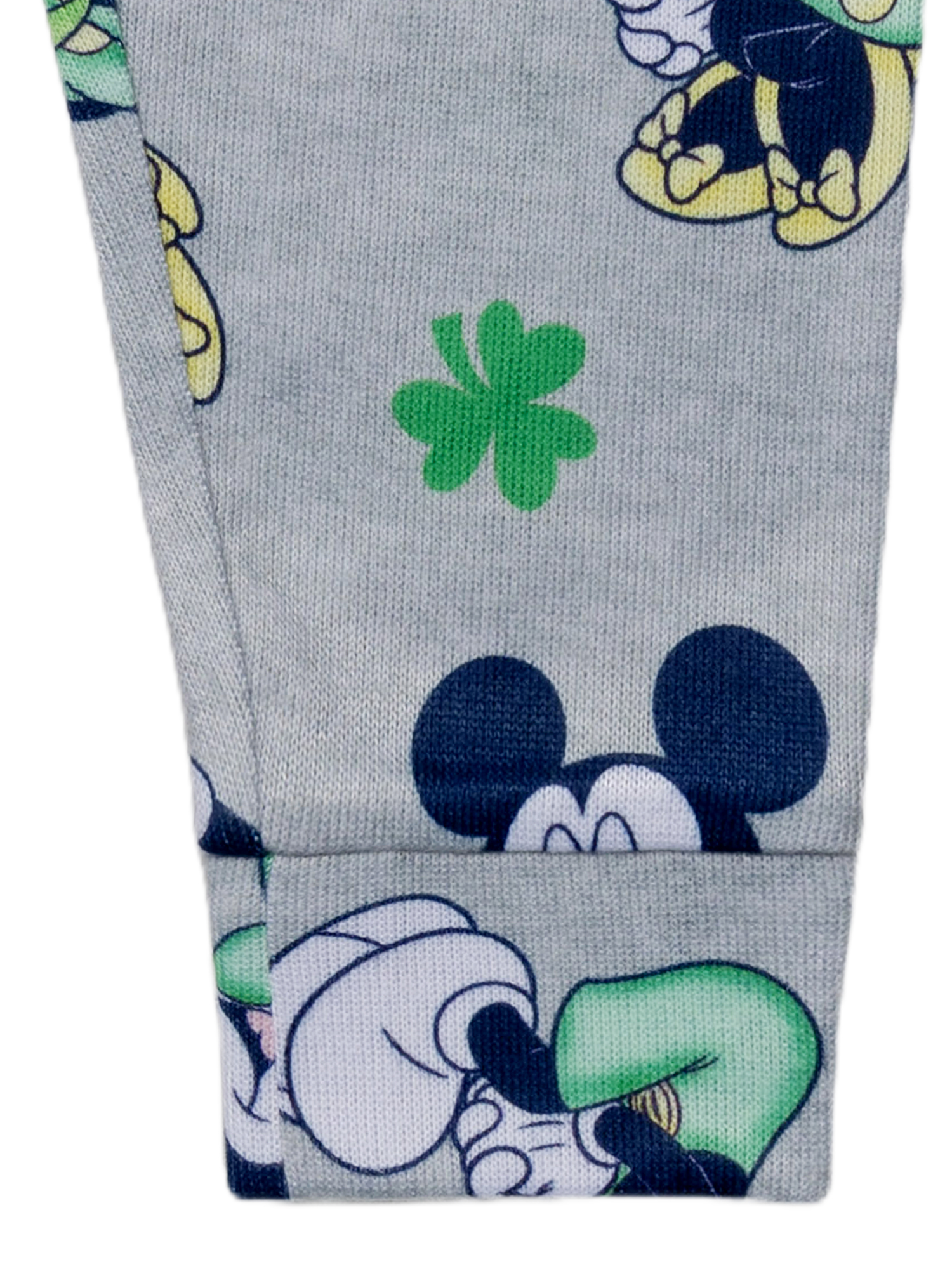 Mickey Mouse Girls 2- Piece St Patricks Day Long Sleeve and Pant Pajama Set, Sizes 4-10