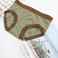 thumbnail image 4 of Bigersell Briefs for Women Clearance Plus Size Period Underwear Period Panty Style P-1469 Spandex Shaping Panties G String Thongs Ladies Briefs High Waist Women's Panties Green F, 4 of 8