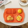 thumbnail image 4 of LiUMX Wheat Straw Kids Meal Plates with Dividers | 5-Compartment Student Lunch Tray | Thickened Cafeteria Style Tableware | Durable Multi-Section Plates for School & Home Use, 4 of 5