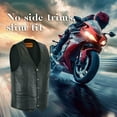 thumbnail image 3 of Dream Apparel Mens Leather Motorcycle Vest for Riding, Biker Vest Black Club Vest with Pockets Black, 3 of 10