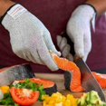 thumbnail image 2 of SUCCLACE Cut Resistant Gloves, Food Grade Level 5 Protection,HPPE(Gray), 2 of 9