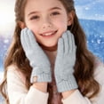 thumbnail image 2 of Women Gloves Winter Kids Thermal Insulated Warm Mittens for Boys Girls Cold Weather Windproof Touchscreen Finger Outdoor Activities, 2 of 4