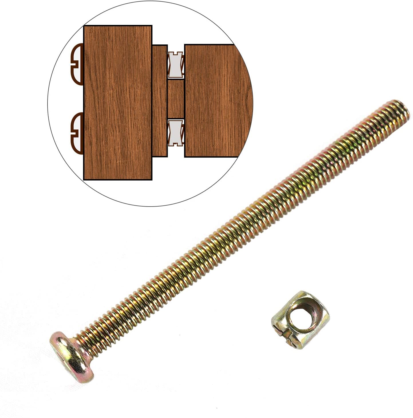Crib Screws Hardware Replacement kit, M6 Furniture Bolt and Nuts, Hex  Socket Head Nuts for Crib Cot Bunk Baby Beds Chairs
