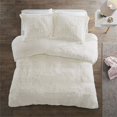thumbnail image 3 of Housse de Couette en Polyester Uni Shaggy Simple en Ivoire, 3 of 13