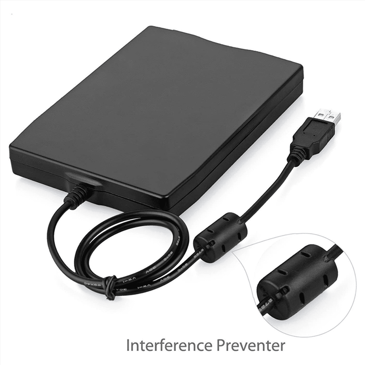 2X USB Floppy Drive 3.5Inch USB External Floppy Disk Drive Portable 1.44 MB FDD USB Drive Plug and for PC XP