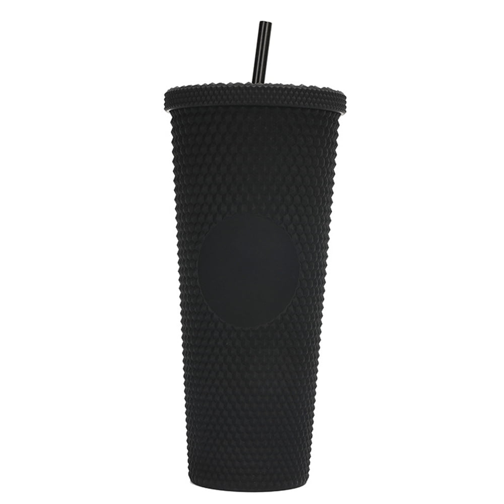 Hogg 24oz Studded Tumbler with Lid and Straw, DIY, Customizable with Bling or Glitter, Reusable Textured Venti Cup, Double Wa