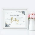 thumbnail image 5 of Koyal Wholesale Unframed Winter Watercolor Snowflakes and Gray Florals Sign, Welcome Baby, 1- Pack, 5 of 5