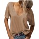 thumbnail image 2 of mfyjkho Tops Para Mujer, Blusa Informal De Encaje De Manga Corta Con Capucha Y Cuello En V Liso De Gran Tamaño Para Mujer Tops Y Blusas Para Mujer L, 2 of 6