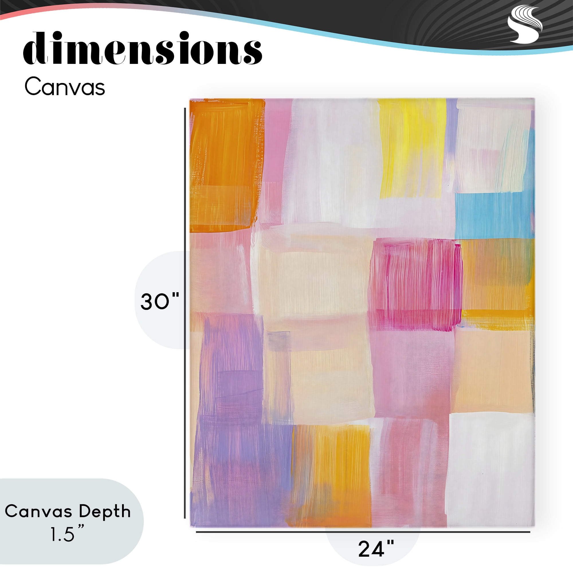 Stupell Industries Abstract Grid Brushstrokes Canvas Wall Art, design by The Prints Vibe