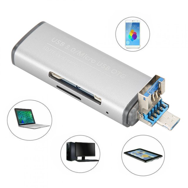 Adaptador de tarjetas lector de tarjetas lector de lectura y transferencia rápida para teléfono OTG para mouse ANGGREK Otros