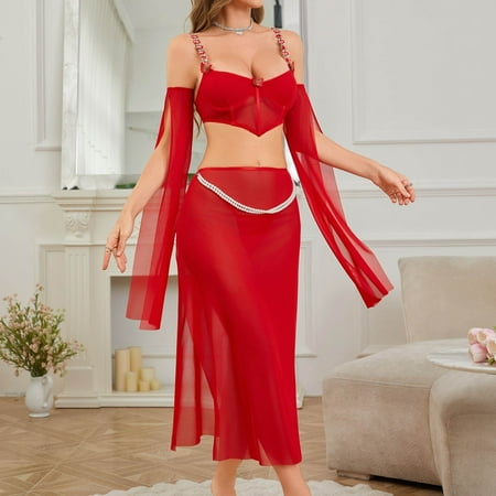 Women s Nightgown Womens Babydoll Dress Sexy Red Dress Lace Lingerie For Women Teddy Lingerie For Women