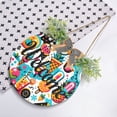 thumbnail image 4 of Colorful Drink Ice Cream Welcome Sign for Front Door Wreath Door Sign for Farmhouse Porch Decoration Indoor Outdoor, 4 of 7