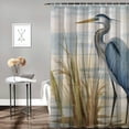 thumbnail image 2 of Fenyluxe Blue Heron Printed Shower Curtain, Easy Care 100% Polyester Fiber Bathroom Decor Curtain with Hooks 36x72, 2 of 7