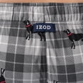 thumbnail image 4 of Pantalón de Pijama IZOD para Hombre en Franela Polar Negro a Cuadros con Perros Talla L, 4 of 5