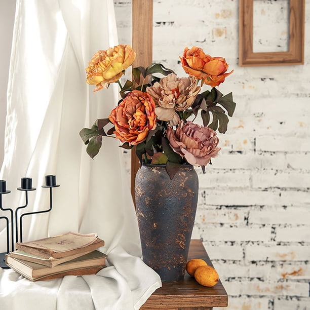 Gwong Decoración hogareña Flowa Fake Flowe Friendly Fade Faux Silk Flower Peony Artificial Flowers Supplies para Home Gwong 21069901