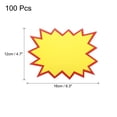 thumbnail image 2 of Uxcell 100 Pcs 6.3"x4.7" Star Burst Signs Blank Tags for Retail Store, Yellow, 2 of 6