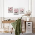 thumbnail image 2 of Flower Wall Art Bedroom Wall Decor Floral Decor Art Print Bathroom Living Dining Room Kitchen Decor Pictures, Framed 12inx16inx3Pieces (Pink), 2 of 6