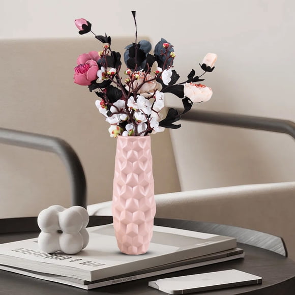 Jarr N De Imitaci N De Pl Stico Esmaltado, Arreglo De Flores Secas, Maceta, Dise O Moderno Y Elegante Para El Hogar, Ideal Para Sala De Estar U Oficina, Accesorio Decorativo Para Gabinete