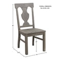 thumbnail image 4 of Homelegance Toulon Collection Chaise Latérale, Chêne (Ensemble de 2), 4 of 6