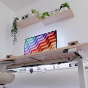 Desky Integrated Cable & Power Channel - None / Matte Black