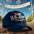 thumbnail image 4 of US 250th Anniversary Patriotic Baseball Cap – Vintage Washed Adjustable Hat with American Flag Embroidery – 1776–2026 Commemorative Hat for Men & Women, 4 of 5