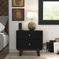 thumbnail image 5 of Hillsdale Kincaid 2-Drawer Modern Wood Nightstand in Matte Black, 5 of 6