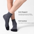 thumbnail image 4 of Men's Ankle Socks 6-Pack, Cushioned Athletic Running Socks with Arch Support, Breathable for Work & Sports, 4 of 5