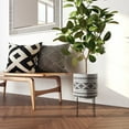 thumbnail image 2 of Aspire Home Accents  Mateo Modern Ceramic Planter, Black & White, 2 of 6