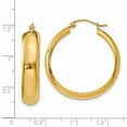 thumbnail image 4 of Real 14kt Yellow Gold Hoop Earrings; for Adults and Teens; for Women and Men, 4 of 4