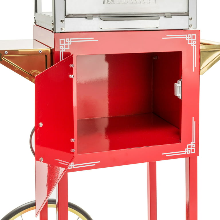 Olde Midway 842364144248 Movie Theater Popcorn Machine w/ 10 oz Kettle -  Red, Vintage Countertop Popper