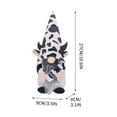 thumbnail image 2 of Décoration de Vache Nain Poupée Sans Visage Rudolf Bois de Cerf Poupée de Vache, 2 of 4