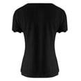 thumbnail image 7 of yunLCZ Casual Tops Discounted Womens Frenchy Summer Tops Crewneck Short Sleeve T Shirts Casual Knit Blouses Top Shirts Breathable casual blouse loose fit, 7 of 7