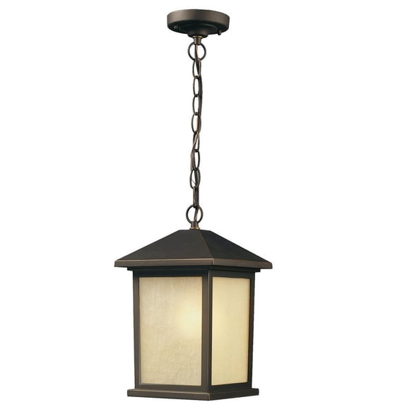 507CHM-ORB-Z-Lite-Holbrook - 1 Light Outdoor Chain Mount Lantern in Urban Style - 8 Inches Wide by 13.5 Inches High