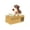 Brown-white, variant on Automated Dog Steal Money Box Piggy Bank Coin Bank For Christmas Gift Kids Birthday Gift Have Educational Significance ,Unbreakable