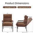 thumbnail image 4 of EBQOSK Sling Accent Chair with Removable Cushion & Storage Bag Brown, 4 of 7
