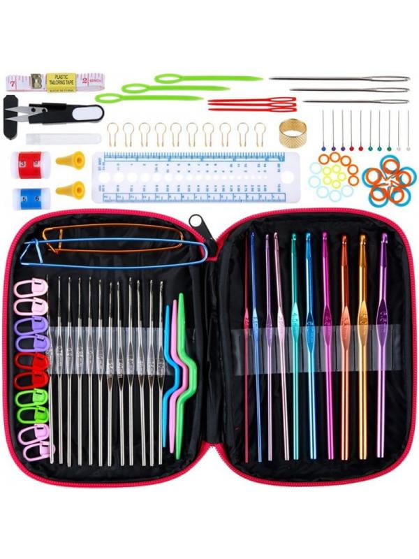 100 Pcs/lot Home Use Sewing Tool Set Multifunctional Kniting Gauge Scissors Stitch Holders Knitting Craft Accessory